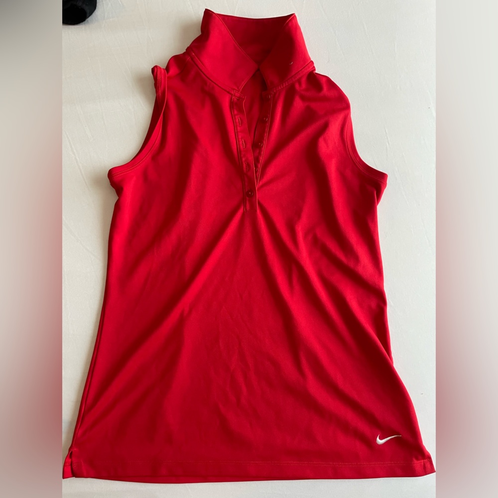 Nike red golf tank